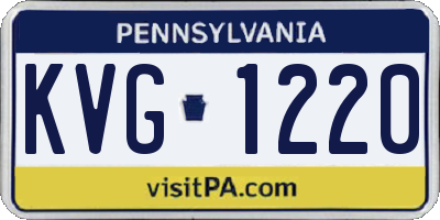 PA license plate KVG1220