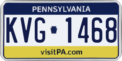 PA license plate KVG1468