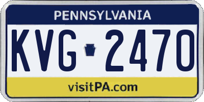 PA license plate KVG2470