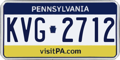 PA license plate KVG2712