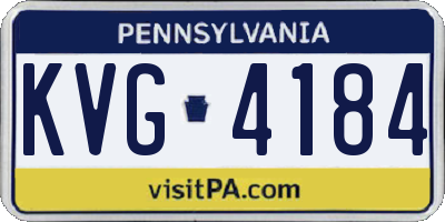PA license plate KVG4184