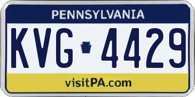 PA license plate KVG4429