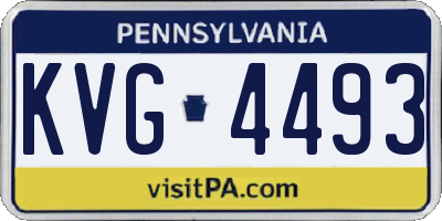 PA license plate KVG4493