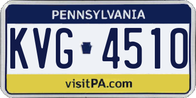 PA license plate KVG4510