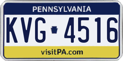 PA license plate KVG4516
