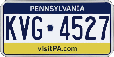 PA license plate KVG4527