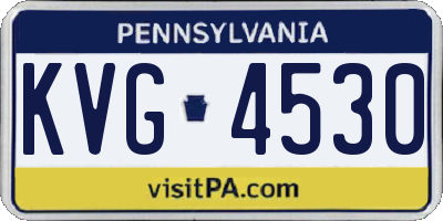 PA license plate KVG4530