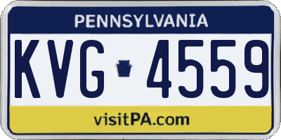 PA license plate KVG4559