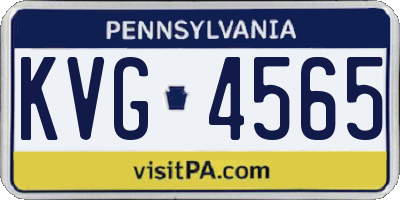 PA license plate KVG4565