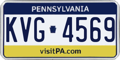PA license plate KVG4569