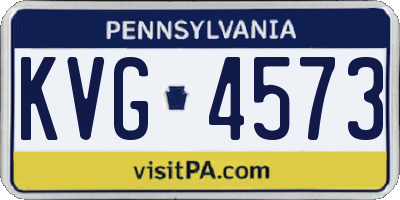 PA license plate KVG4573