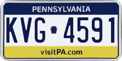 PA license plate KVG4591