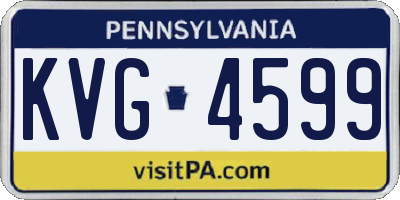 PA license plate KVG4599