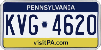 PA license plate KVG4620