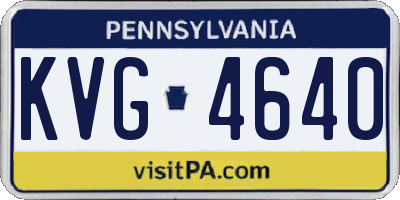 PA license plate KVG4640