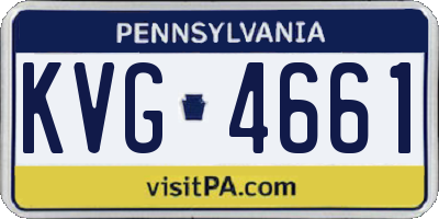 PA license plate KVG4661