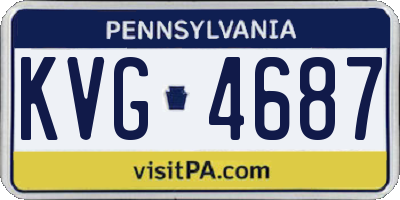 PA license plate KVG4687