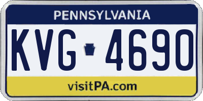 PA license plate KVG4690