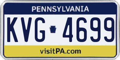 PA license plate KVG4699