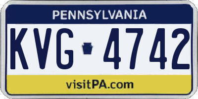 PA license plate KVG4742