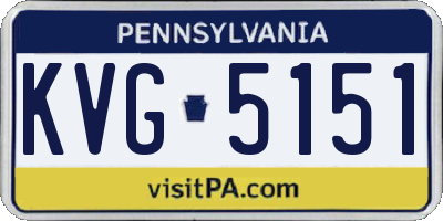 PA license plate KVG5151