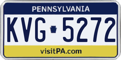 PA license plate KVG5272