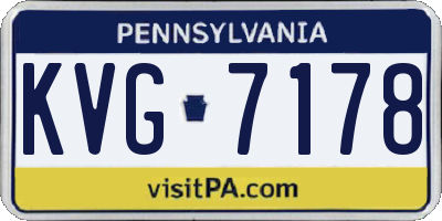 PA license plate KVG7178