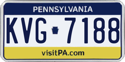 PA license plate KVG7188