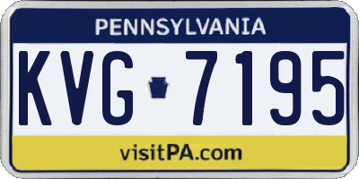 PA license plate KVG7195