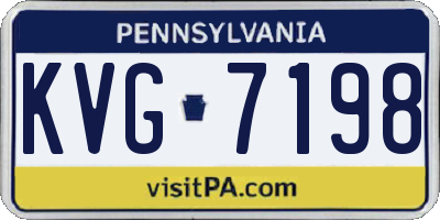 PA license plate KVG7198