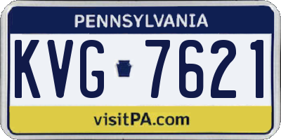 PA license plate KVG7621