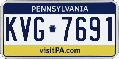PA license plate KVG7691