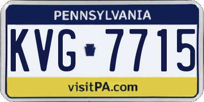 PA license plate KVG7715