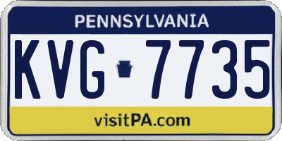 PA license plate KVG7735