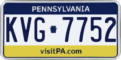 PA license plate KVG7752