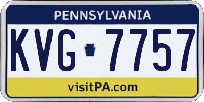 PA license plate KVG7757