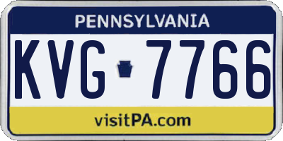 PA license plate KVG7766