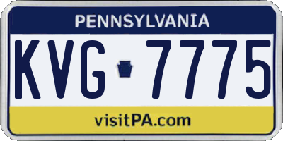 PA license plate KVG7775