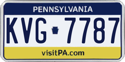 PA license plate KVG7787