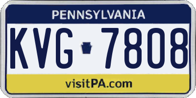 PA license plate KVG7808