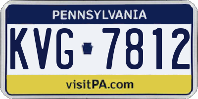 PA license plate KVG7812