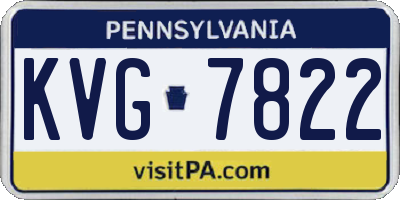 PA license plate KVG7822