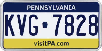 PA license plate KVG7828
