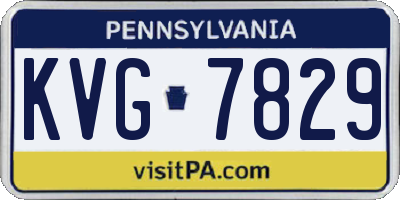 PA license plate KVG7829
