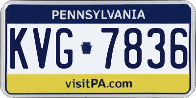 PA license plate KVG7836