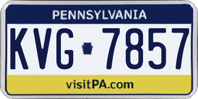 PA license plate KVG7857