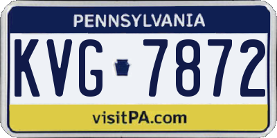 PA license plate KVG7872
