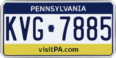 PA license plate KVG7885