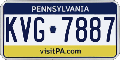 PA license plate KVG7887