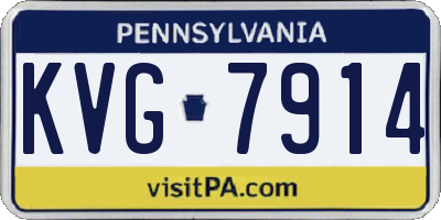 PA license plate KVG7914
